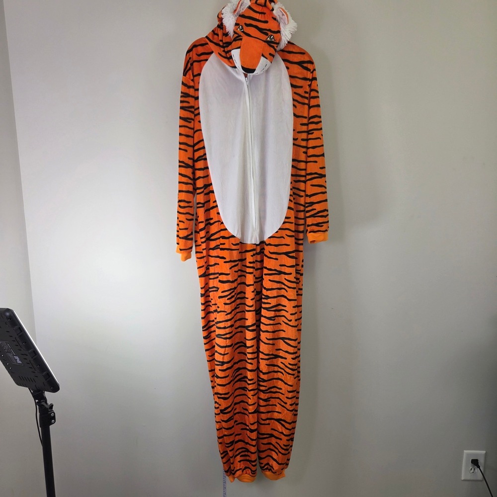 Bootique Tiger Animal Costume Jumpsuit Adult L/XL Orange Black Stripe 3345910